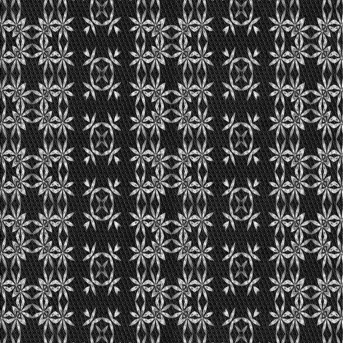 Patterned Black Rug, pat2473gry