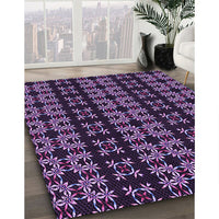 Patterned Deep Purple Rug, pat2473pur