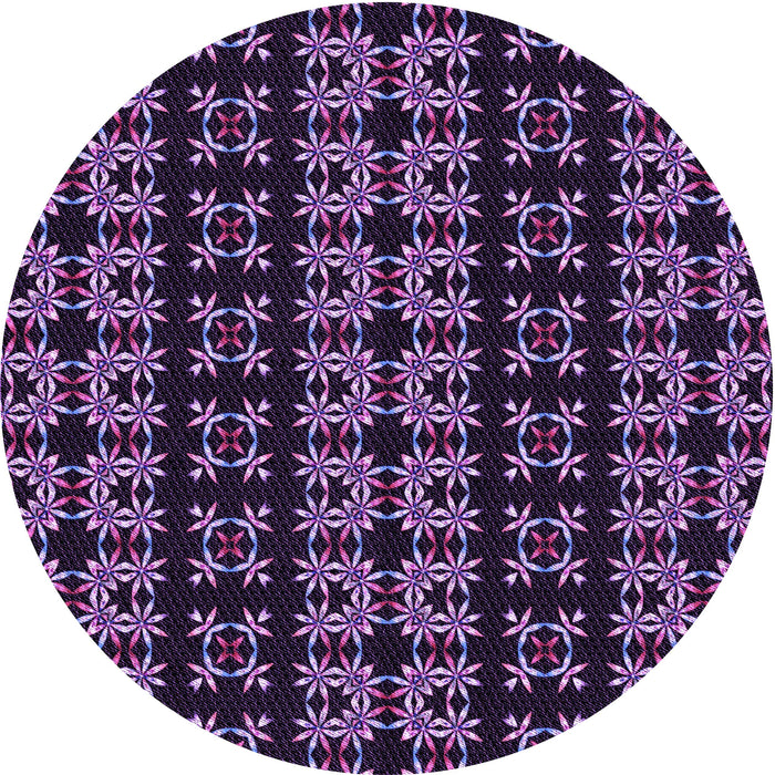 Square Patterned Deep Purple Rug, pat2473pur