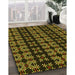 Patterned Black Brown Rug in Family Room, pat2473yw