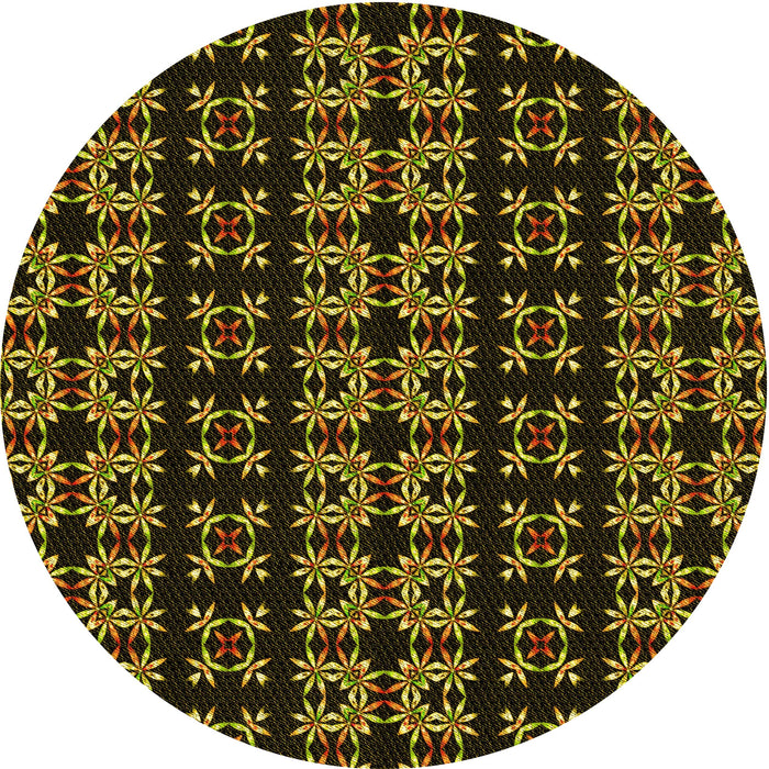 Square Machine Washable Transitional Black Brown Rug in a Living Room, wshpat2473yw