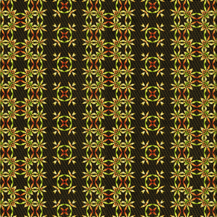 Round Patterned Black Brown Rug, pat2473yw