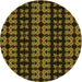 Square Patterned Black Brown Rug, pat2473yw