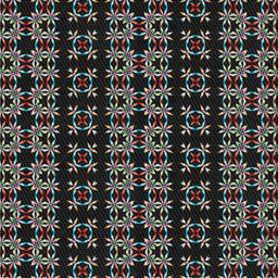 Square Patterned Black Novelty Rug, pat2473