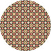 Square Patterned Red Brown Rug, pat2474brn