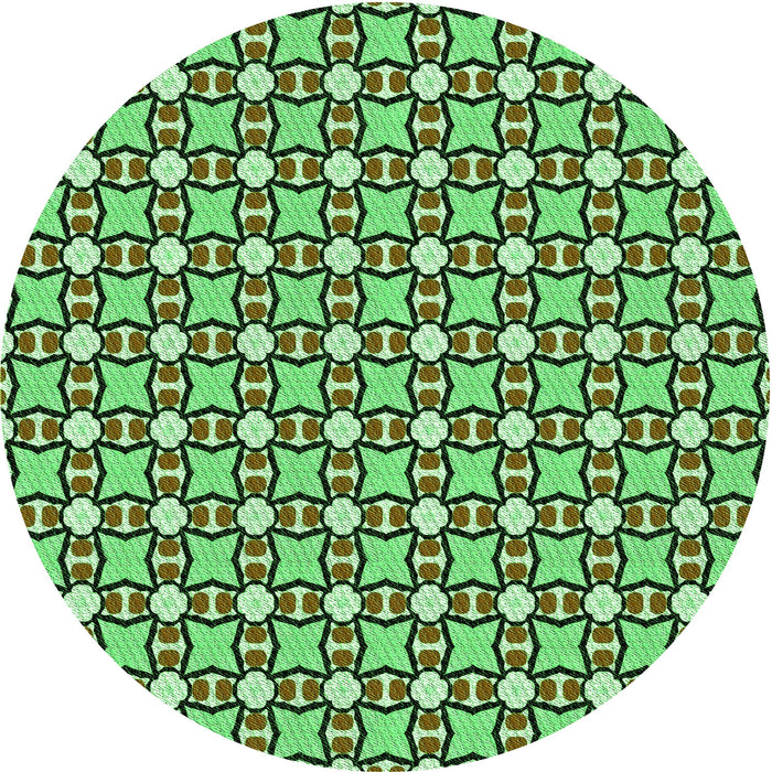 Square Patterned Army Green Rug, pat2474grn