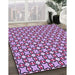 Patterned Purple Rug in Family Room, pat2474pur