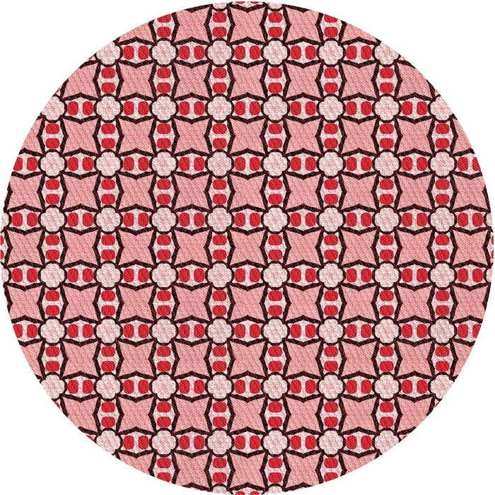 Square Patterned Pastel Pink Rug, pat2474rd