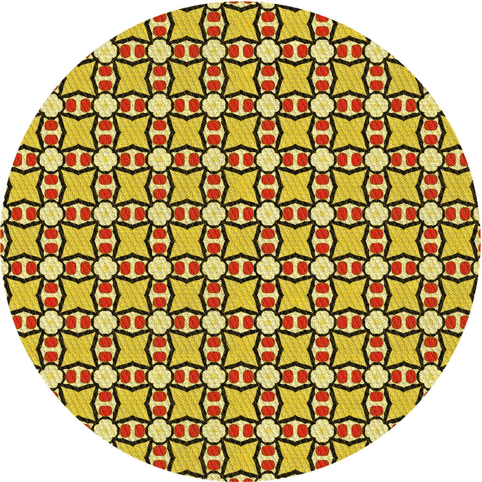 Square Patterned Red Brown Rug, pat2474yw