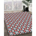 Patterned Light Gray Novelty Rug in Family Room, pat2474