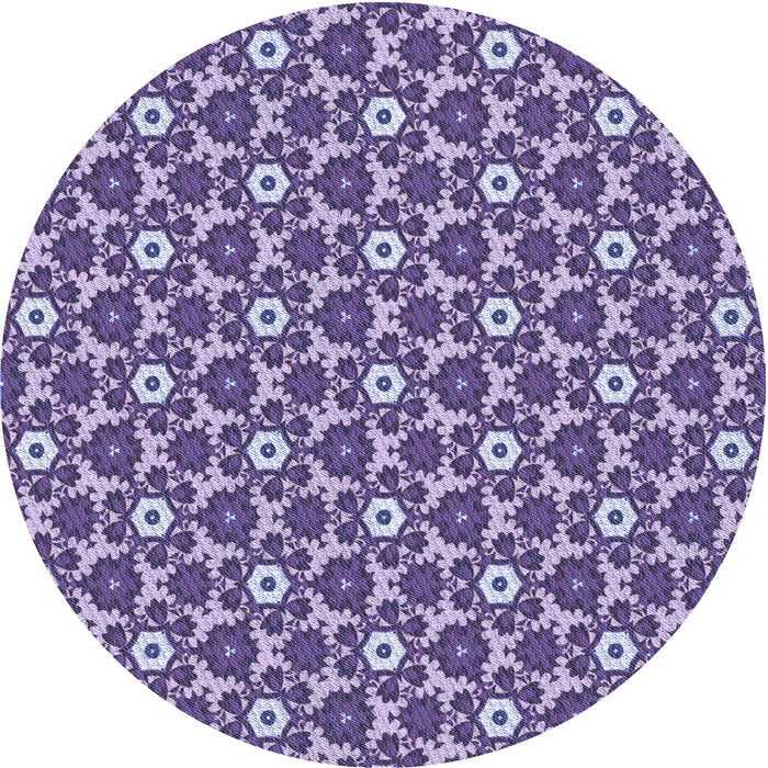 Square Patterned Bright Lilac Purple Rug, pat2475blu