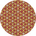 Square Patterned Yellow Rug, pat2475brn