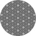 Square Patterned Dark Gray Rug, pat2475gry