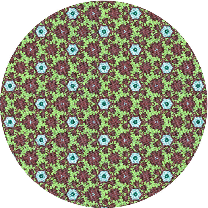 Square Patterned Brown Red Rug, pat2475lblu