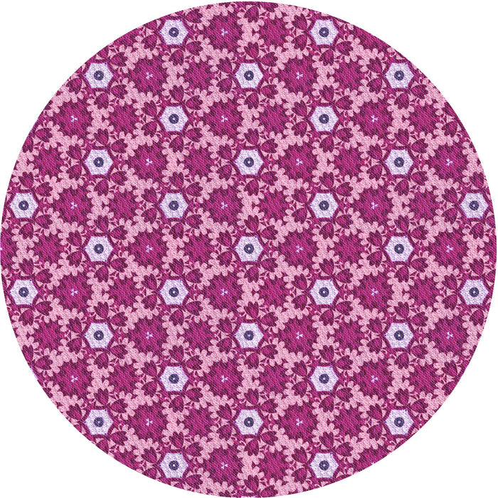 Square Patterned Medium Violet Red Pink Rug, pat2475pur