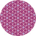 Square Patterned Medium Violet Red Pink Rug, pat2475pur