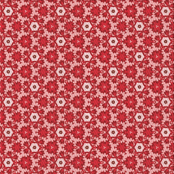 Round Patterned Pastel Red Pink Rug, pat2475rd