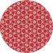 Square Patterned Pastel Red Pink Rug, pat2475rd