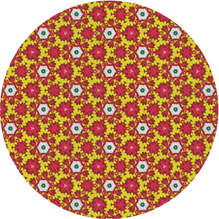 Square Machine Washable Transitional Red Rug, wshpat2475