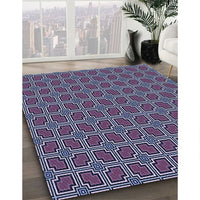 Patterned Purple Rug, pat2476blu