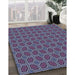 Patterned Purple Rug in Family Room, pat2476blu