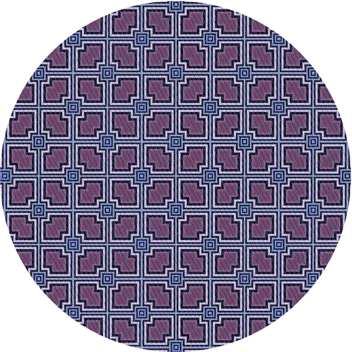 Square Patterned Purple Rug, pat2476blu