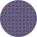 Square Patterned Purple Rug, pat2476blu