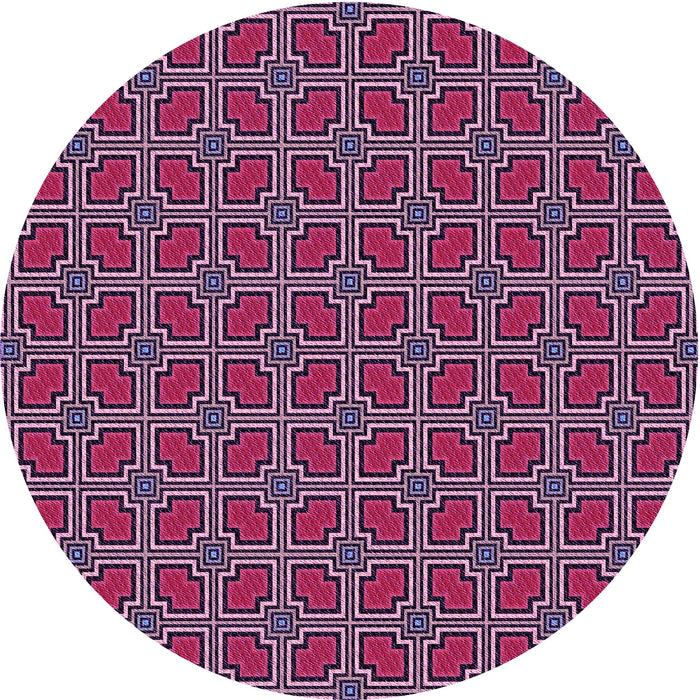 Square Patterned Lilac Purple Rug, pat2476pur