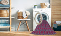 Machine Washable Transitional Lilac Purple Rug in a Washing Machine, wshpat2476pur