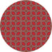 Square Machine Washable Transitional Red Rug in a Living Room, wshpat2476rd