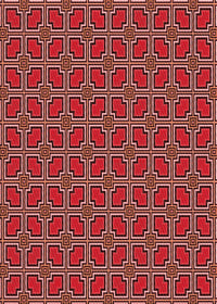 Machine Washable Transitional Red Rug, wshpat2476rd