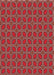 Machine Washable Transitional Red Rug, wshpat2476rd