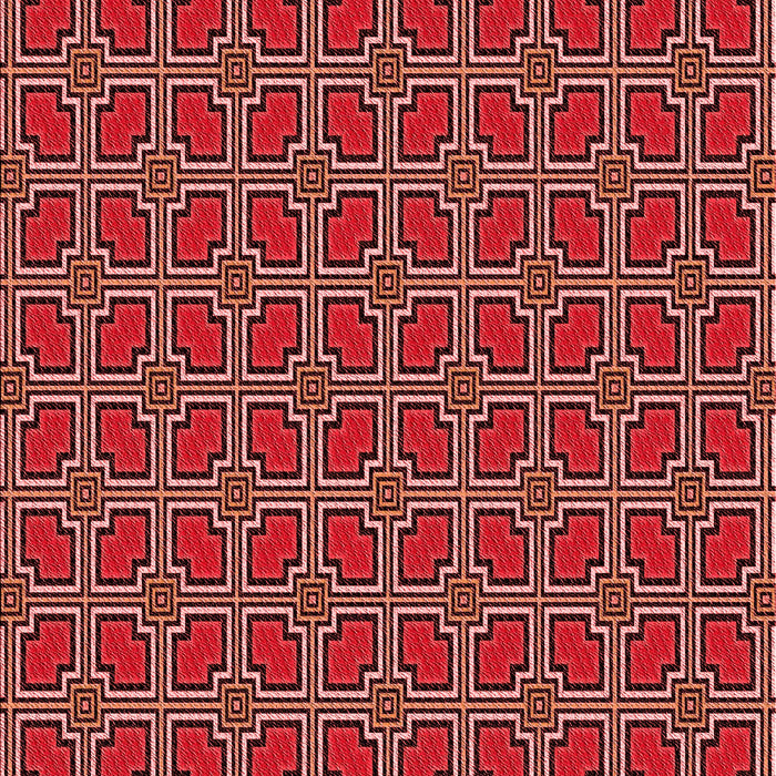 Patterned Red Rug, pat2476rd