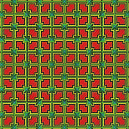 Square Patterned Pistachio Green Novelty Rug, pat2476