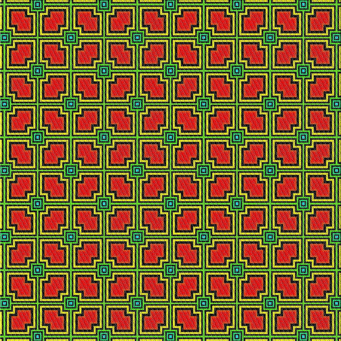 Square Patterned Pistachio Green Novelty Rug, pat2476