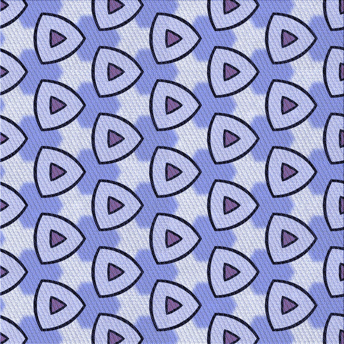 Round Patterned Slate Blue Rug, pat2477blu