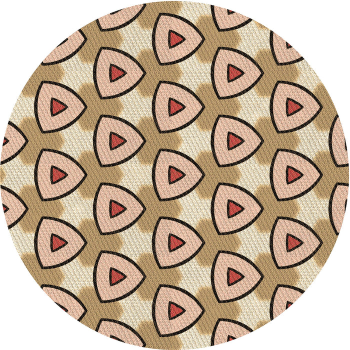 Square Patterned Sienna Brown Rug, pat2477brn