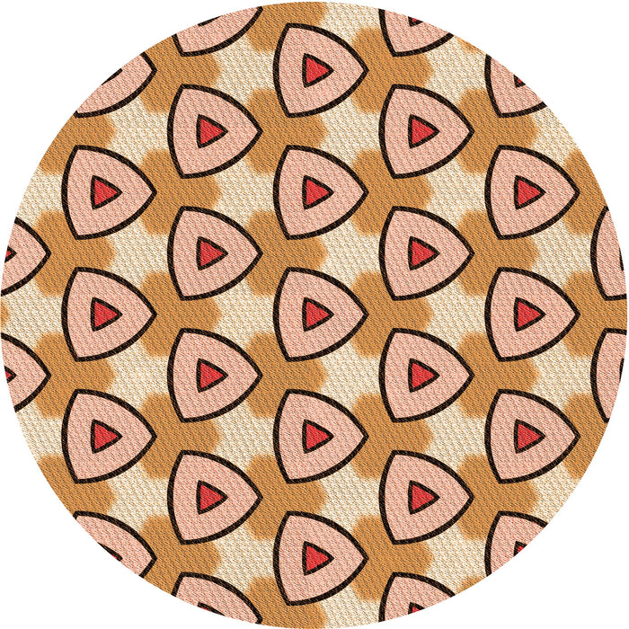 Square Patterned Red Rug, pat2477org