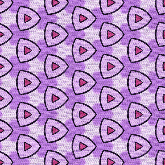 Round Machine Washable Transitional Blossom Pink Rug, wshpat2477pur