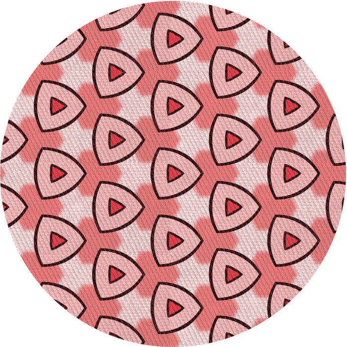 Square Patterned Red Rug, pat2477rd