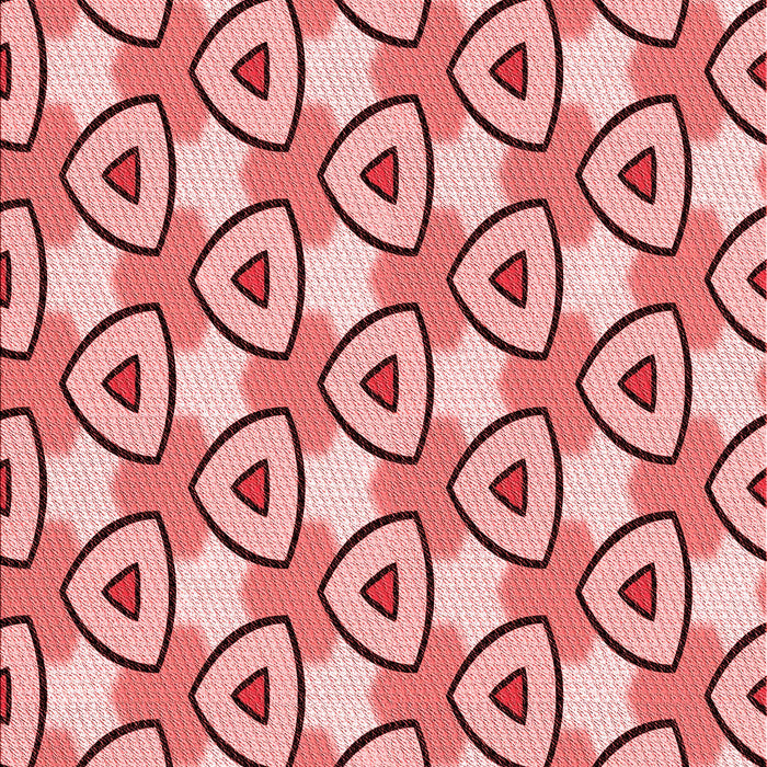 Patterned Red Rug, pat2477rd