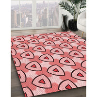 Patterned Red Rug, pat2477rd