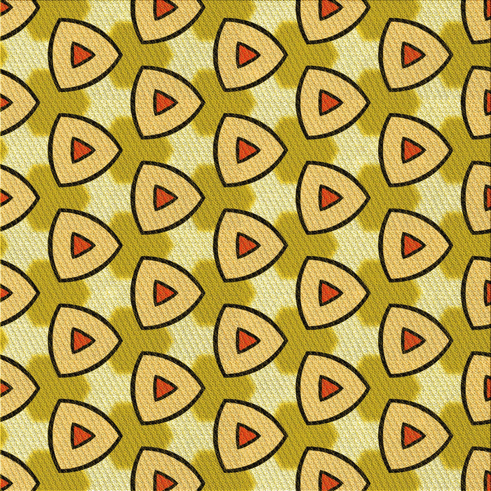 Round Machine Washable Transitional Bold Yellow Rug, wshpat2477yw