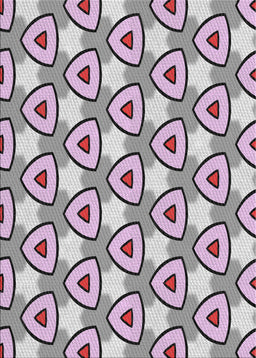 Patterned Pink Novelty Rug, pat2477