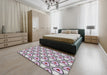 Machine Washable Transitional Periwinkle Pink Rug in a Bedroom, wshpat2477