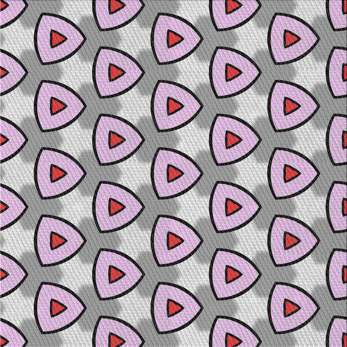 Square Patterned Pink Novelty Rug, pat2477