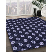 Patterned Night Blue Rug, pat2478blu