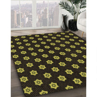 Patterned Midnight Gray Rug, pat2478brn