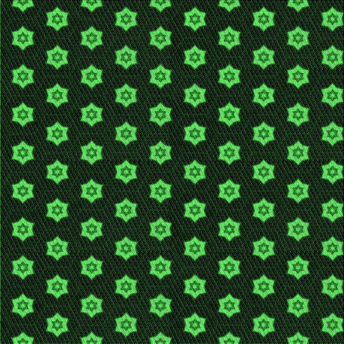 Round Patterned Black Rug, pat2478grn