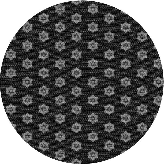 Square Machine Washable Transitional Black Rug in a Living Room, wshpat2478gry